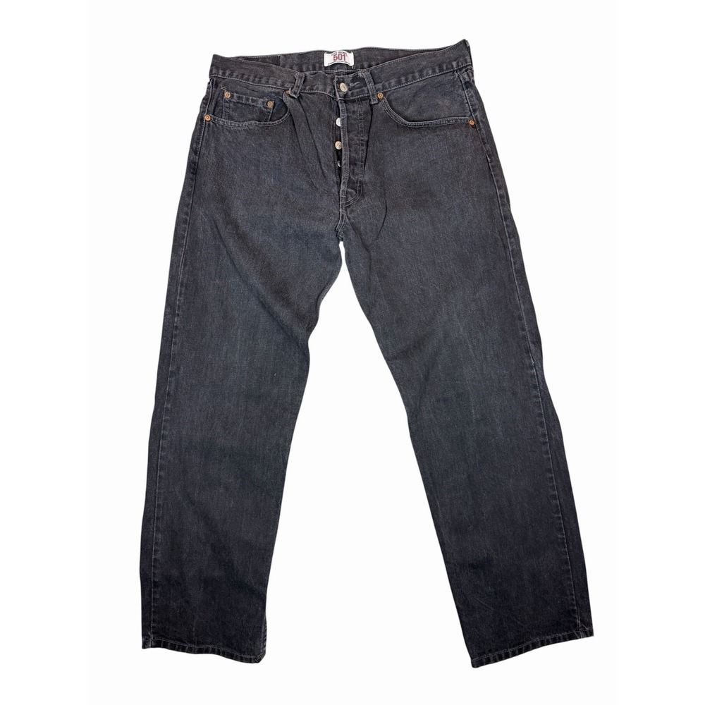 Vintage Levi's 501 Jeans Mens 38x30 Black USA Made Button Fly Straight Leg 90s